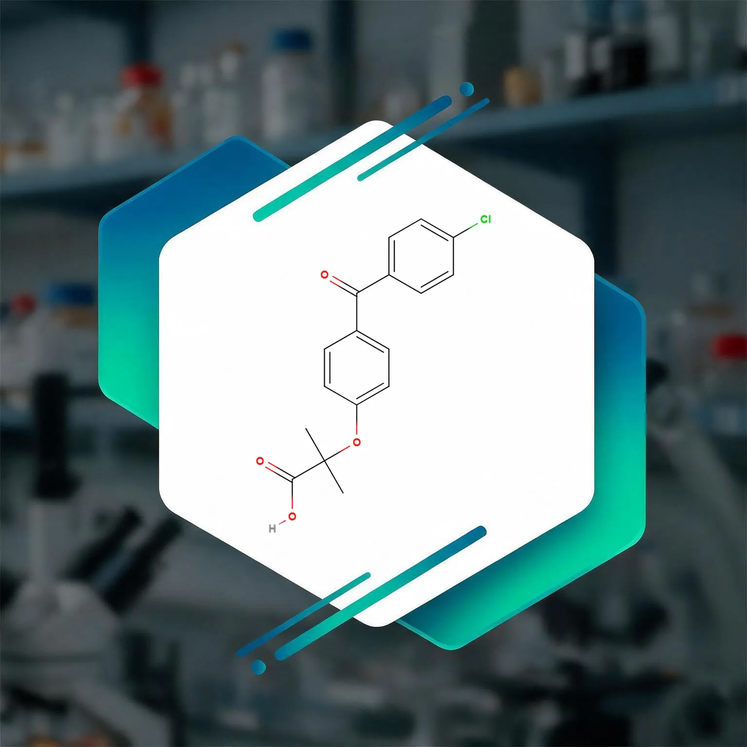 2(4(4Chlorobenzoyl)Phenoxy)-2-Methylpropanoic Acid manufactured by Mont Chem.